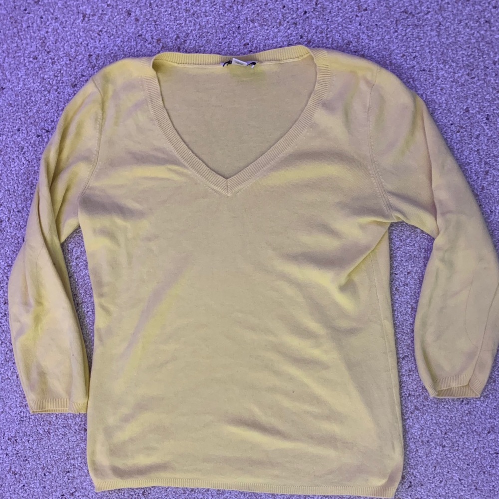 LOFT Long Sleeve Yellow Sweater